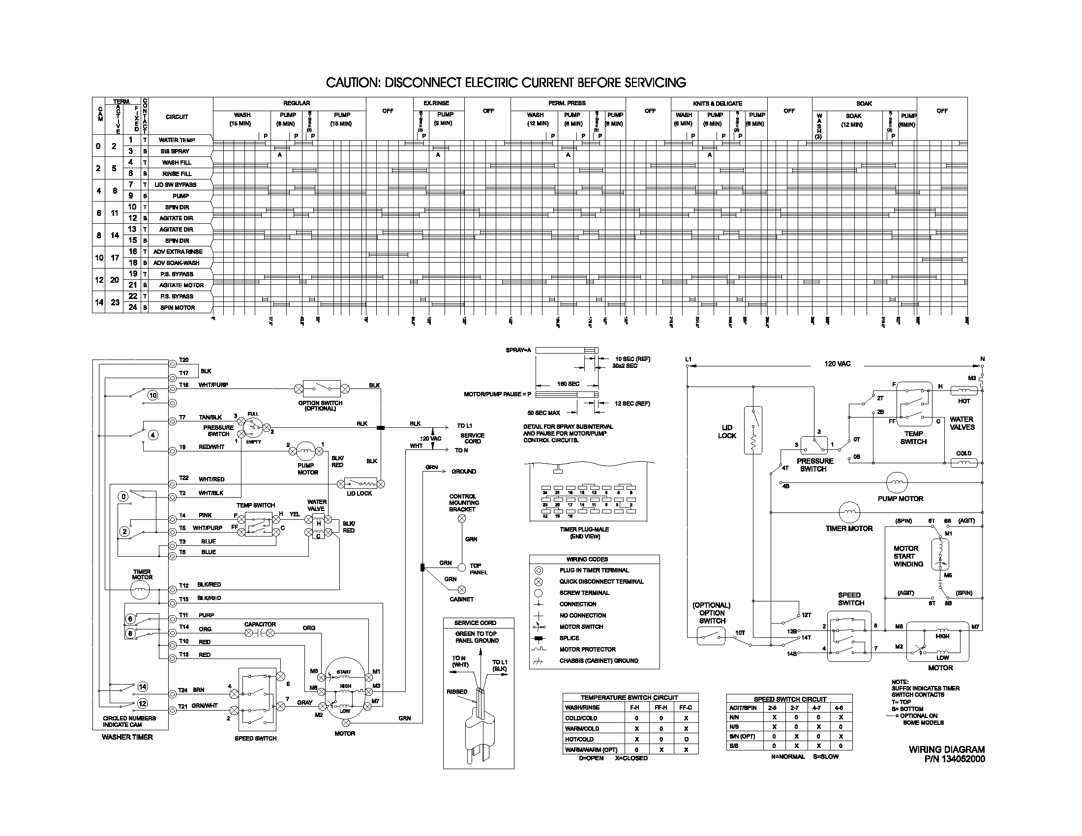 134052000 WIRING DIAGRAM