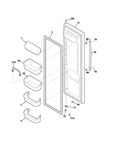 Refrigerator door