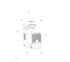 Frigidaire FDH30J4 cabinet front and wrapper diagram