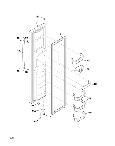 Freezer door