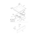 Universal/Multiflex (Frigidaire) MEF361BHWB top/drawer diagram