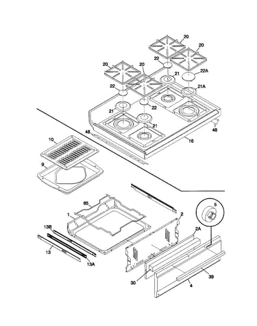 Cooktop/drawer