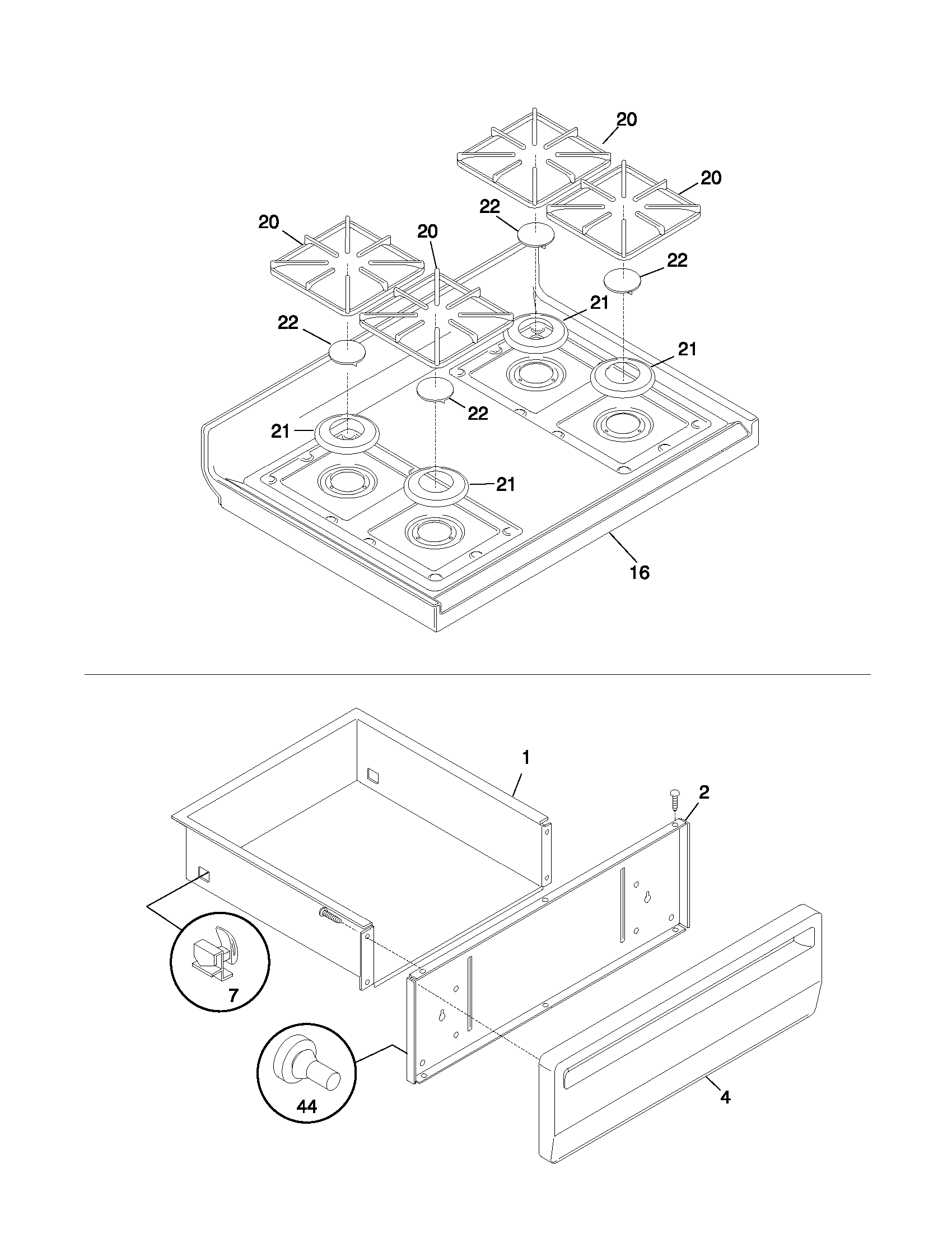 Top/drawer