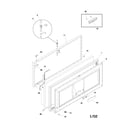 Universal/Multiflex (Frigidaire) CFC09M4AW1 door diagram