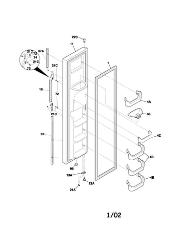 Freezer door