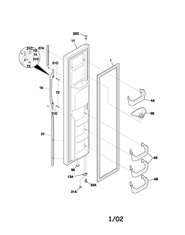Freezer door