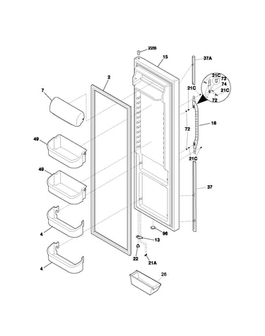 Refrigerator door