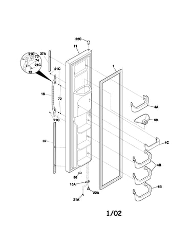 Freezer door