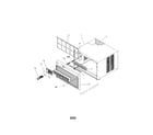 Frigidaire FAS155K1A3 cabinet front and wrapper diagram