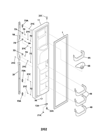Freezer door