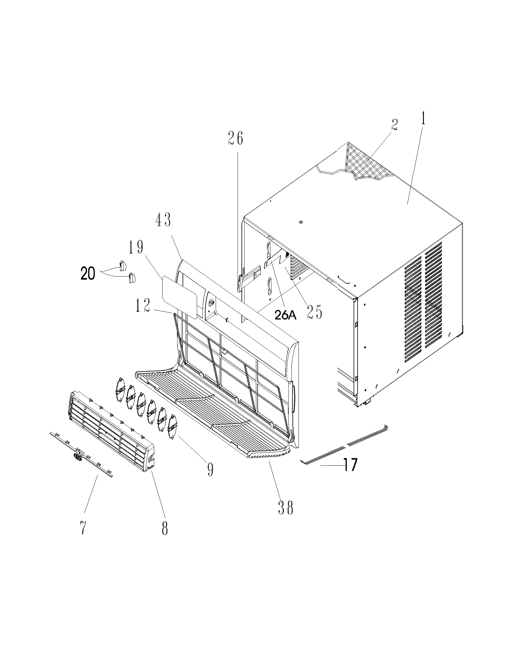 Cabinet front and wrapper