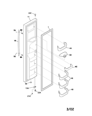 Freezer door