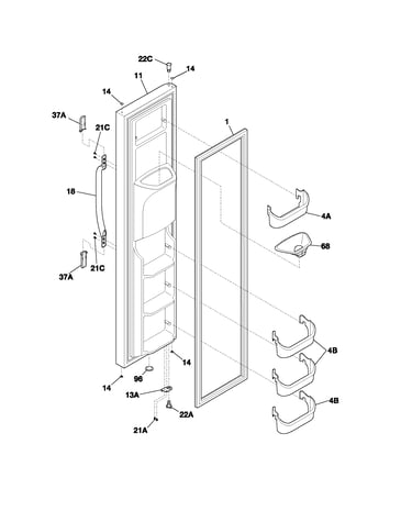 Freezer door