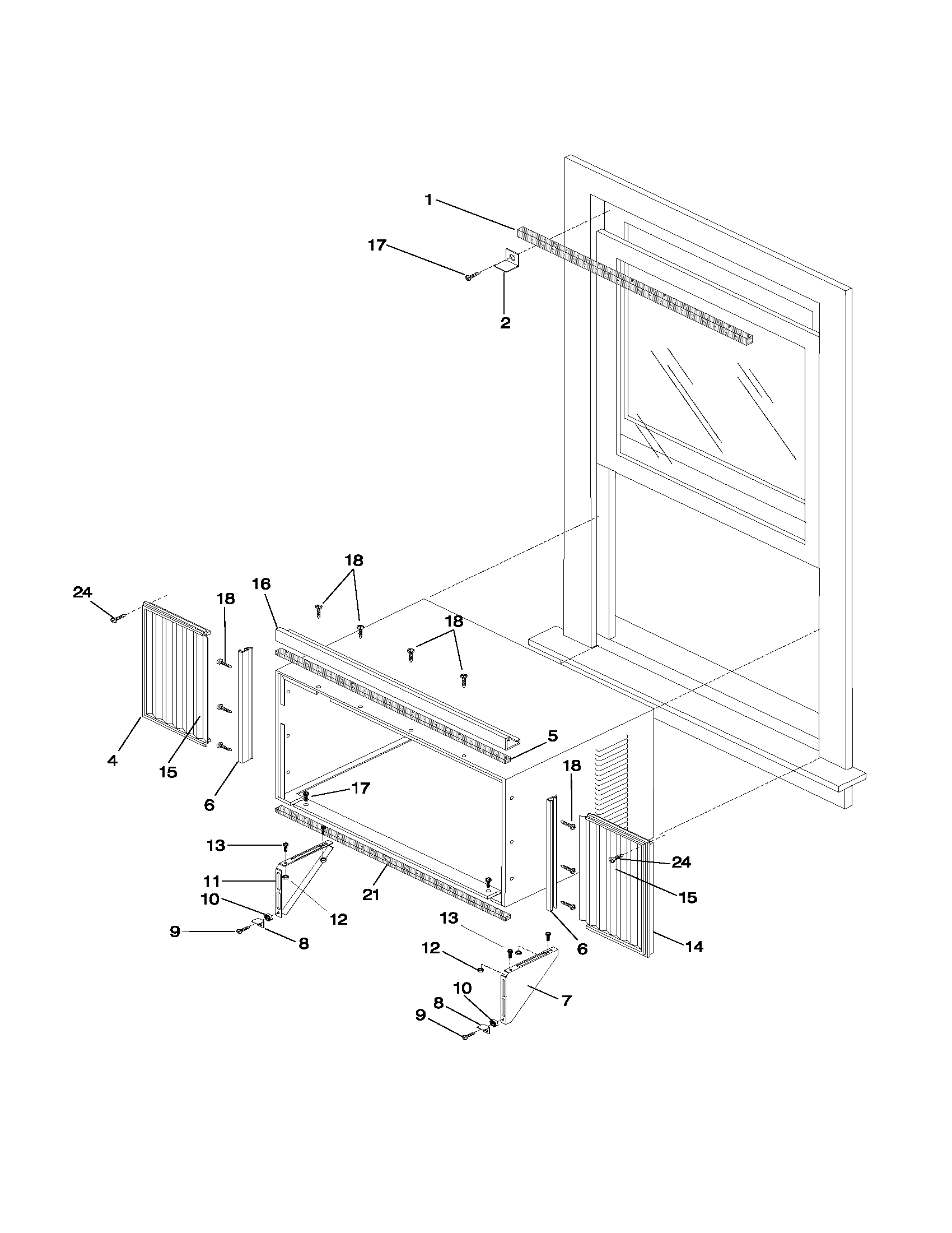 WINDOW MOUNTING PARTS