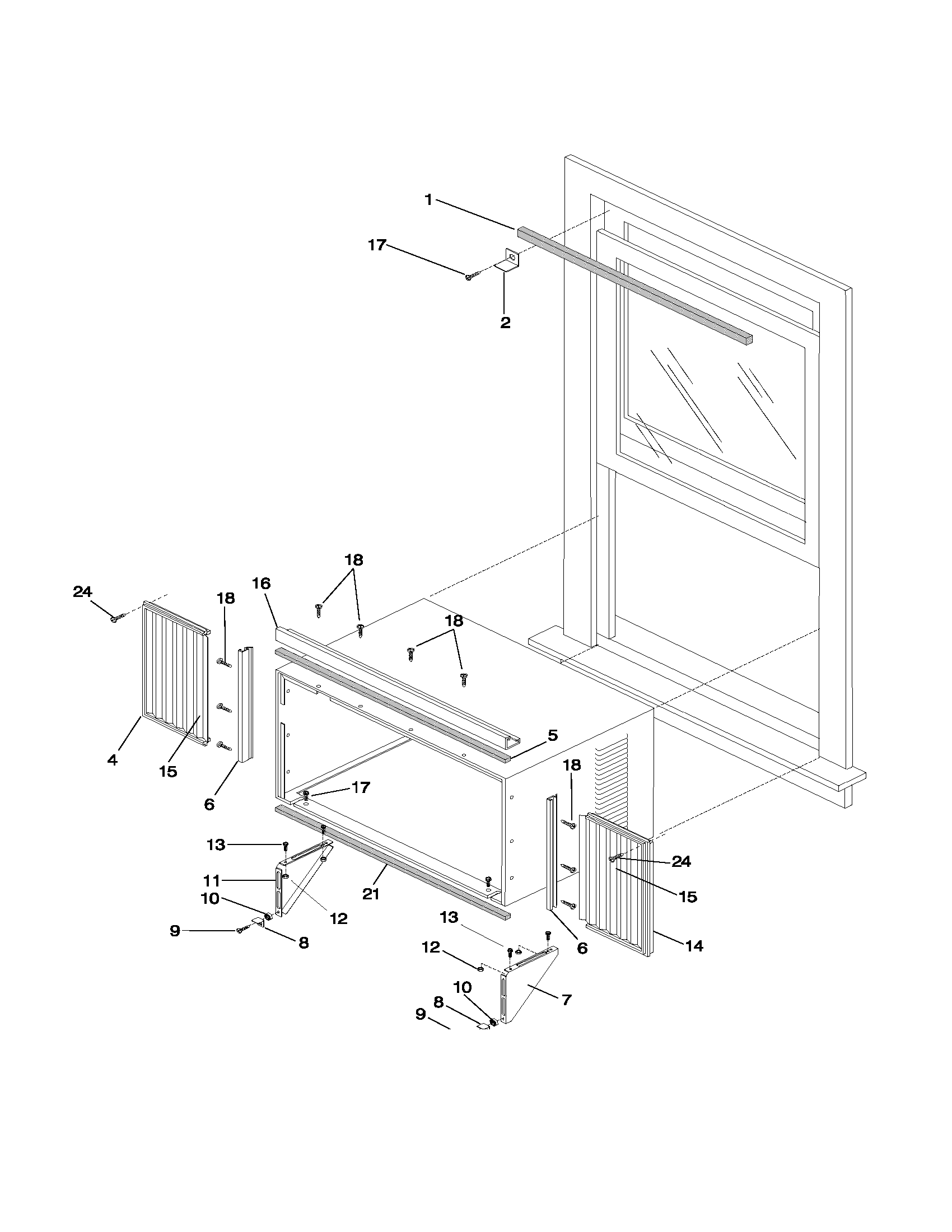 Window mounting parts
