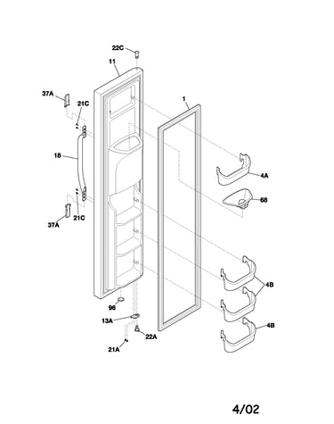 Freezer door