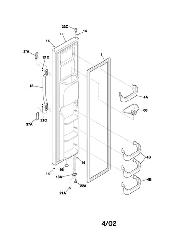 Freezer door