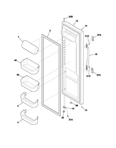 Refrigerator door