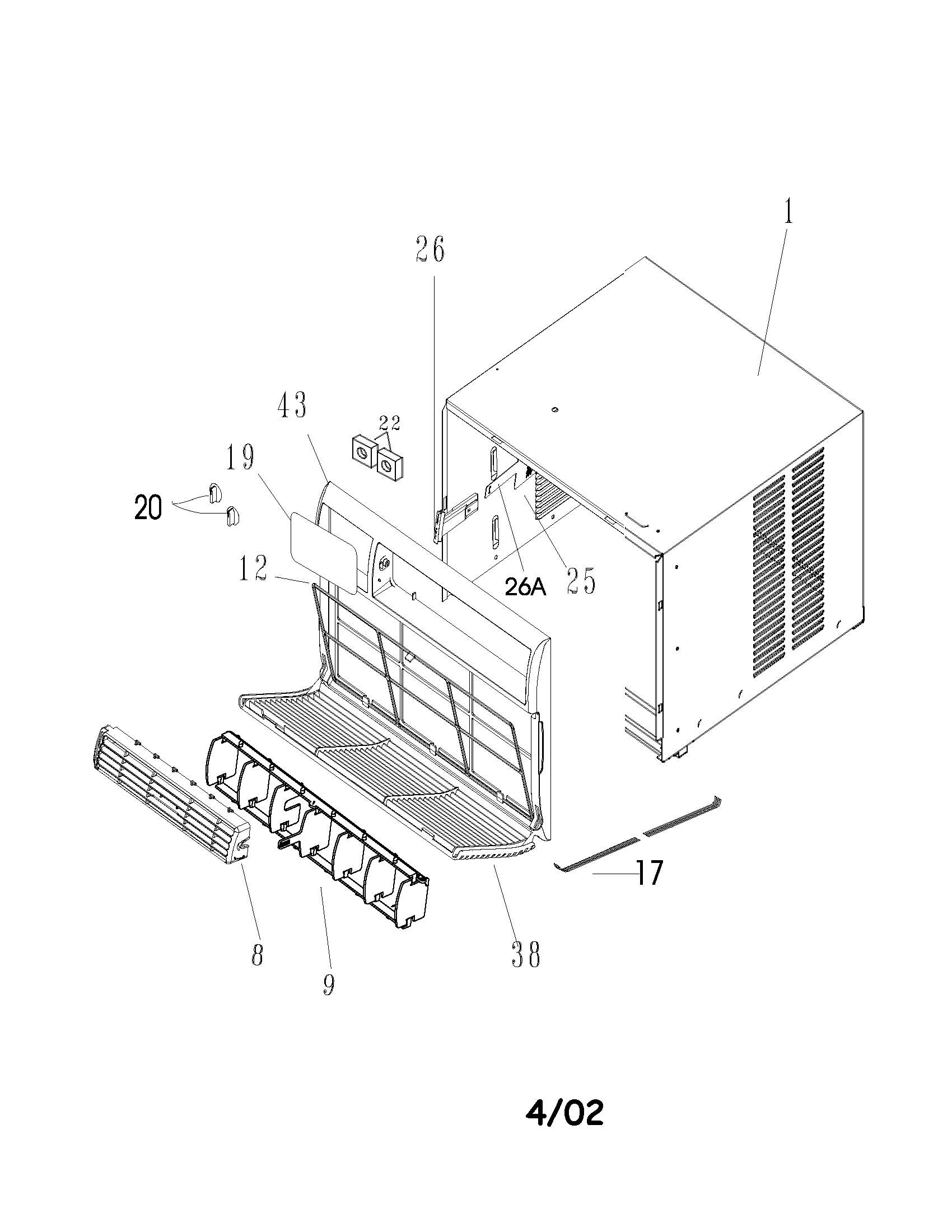 Cabinet front and wrapper