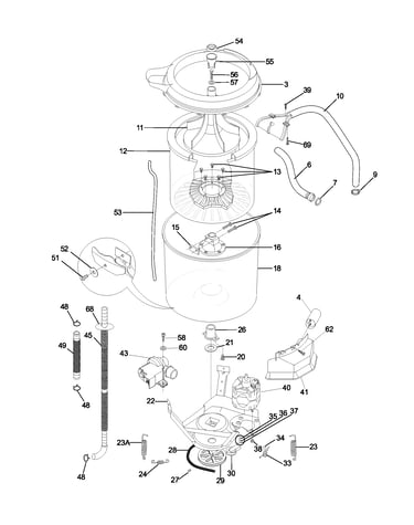 Wshr mtr,hose