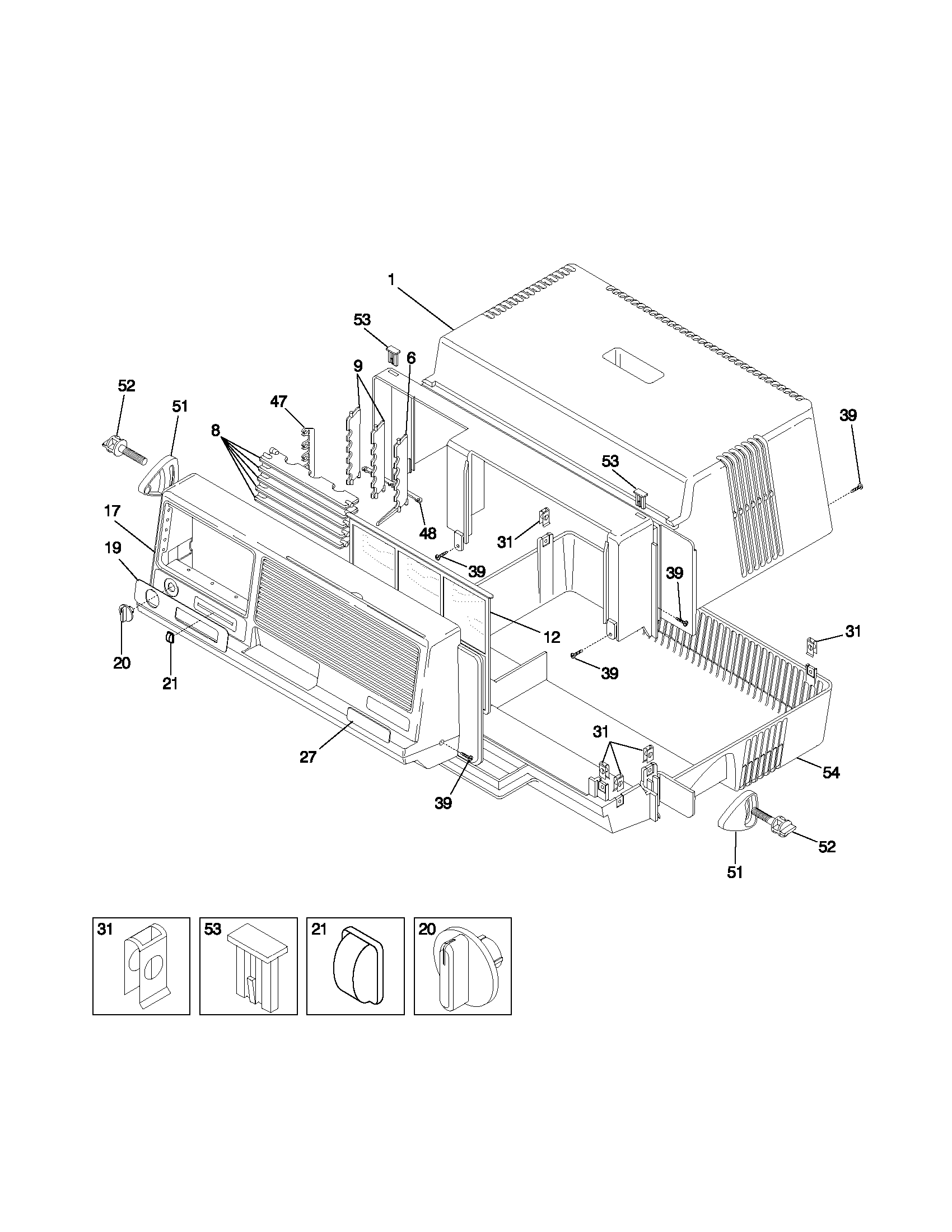 Cabinet front and wrapper