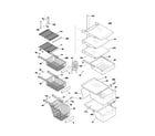 Frigidaire FRS23F5AW3 shelves diagram