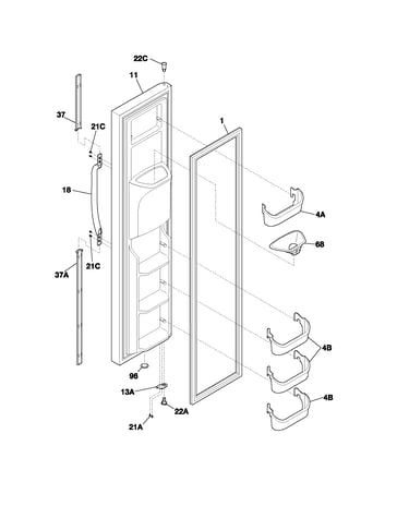 Freezer door