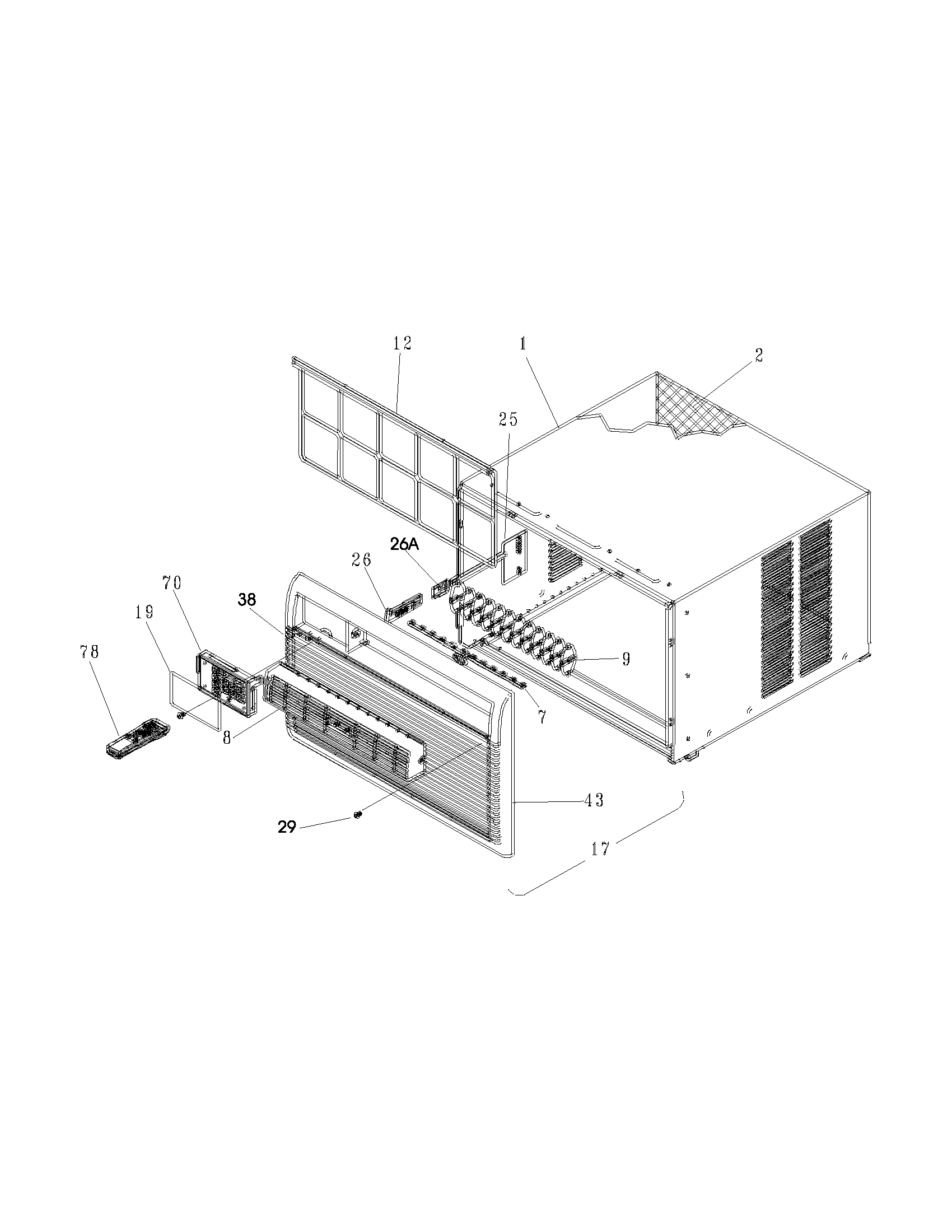 Cabinet front and wrapper