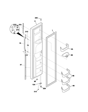 Freezer door