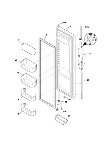 Refrigerator door