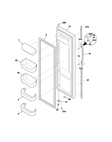 Refrigerator door