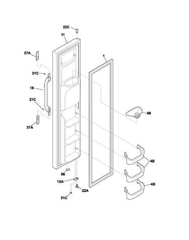 Freezer door