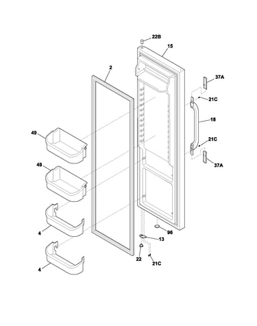 Refrigerator door