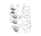 Frigidaire FRS26H5ASB3 shelves diagram