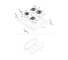 Tappan TEF240PHW2 top/drawer diagram