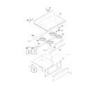 White-Westinghouse WEF365BHDA top/drawer diagram