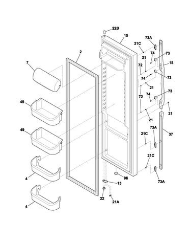 Refrigerator door
