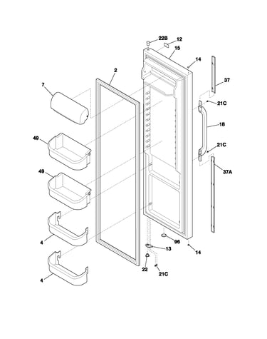 Refrigerator door