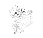 Frigidaire FEF455BBA top/drawer/small door diagram