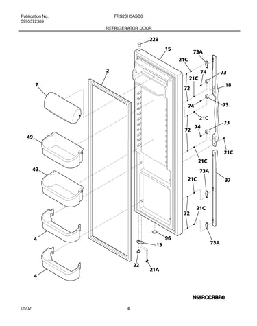 Refrigerator door