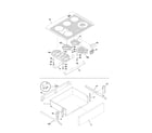 Frigidaire GLES388ASC top/drawer diagram