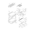 White-Westinghouse WRT21MG3AW2 shelves diagram