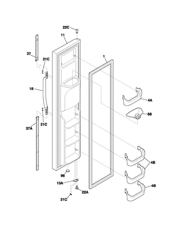 Freezer door