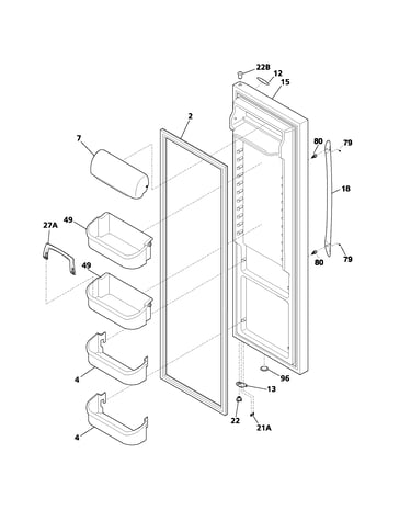 Refrigerator door