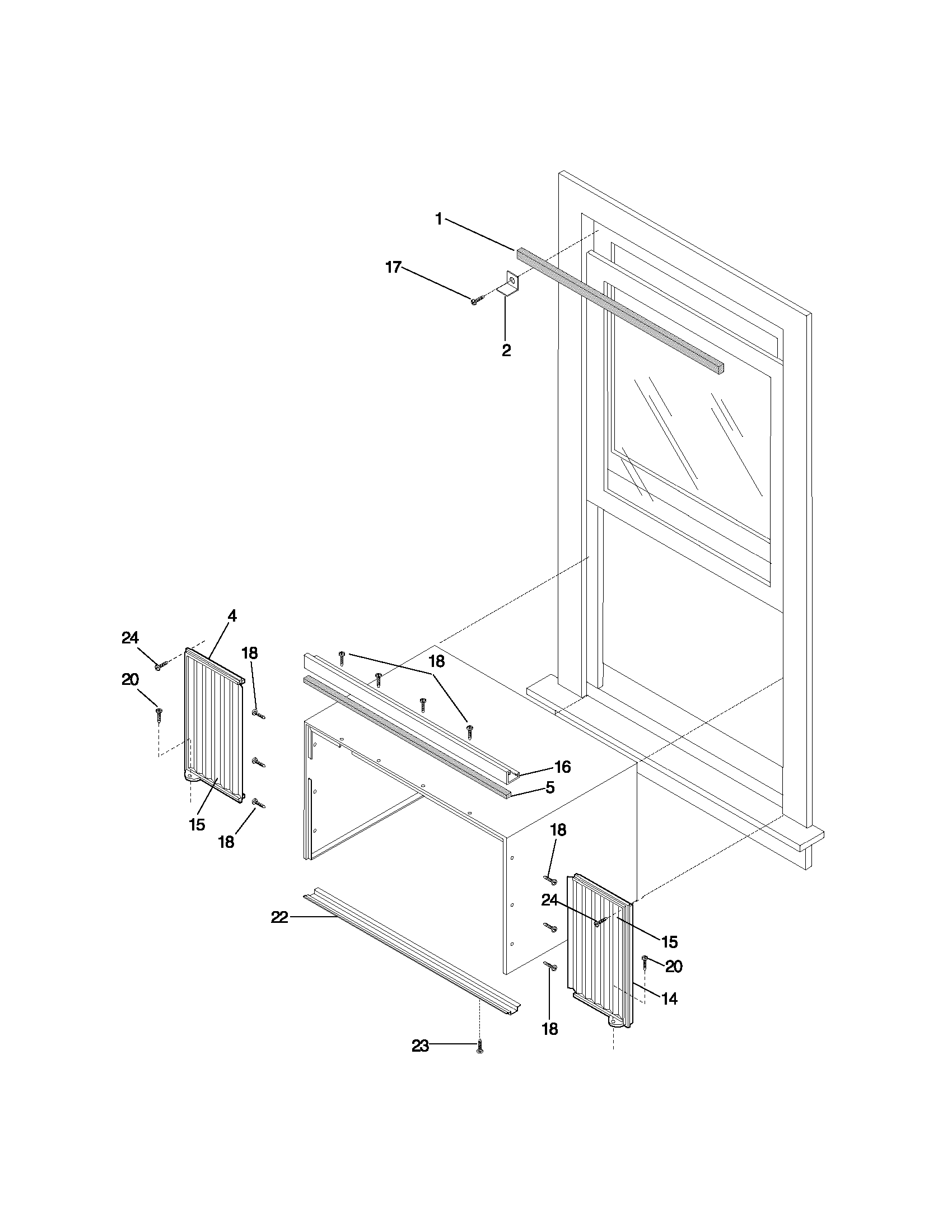 Window mounting parts