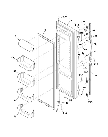 Refrigerator door