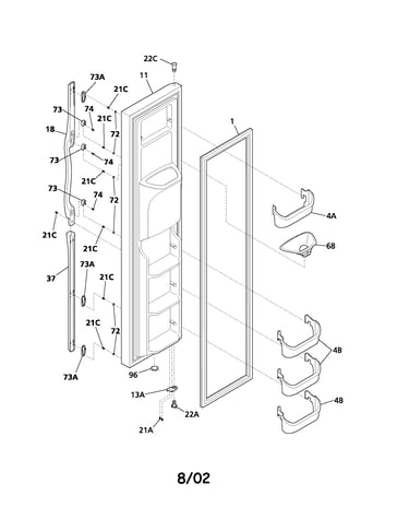 Freezer door