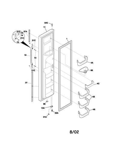 Freezer door
