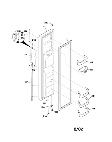 Freezer door