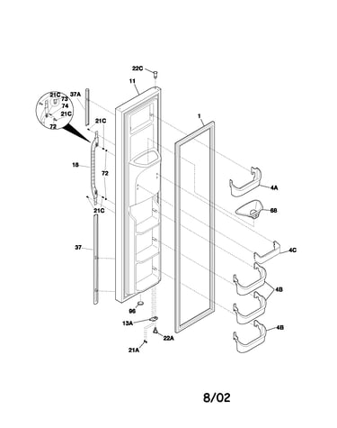 Freezer door